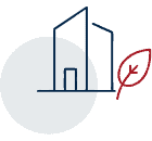 Logo Iming avec symbole de croissance et feuille verte.